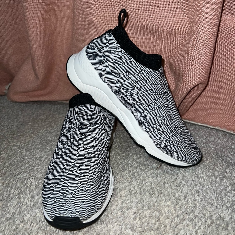 GUNMETAL Slip on Sneaker (WORN ONCE)